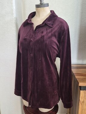 Calvin Klein Velvet Button Up Shacket